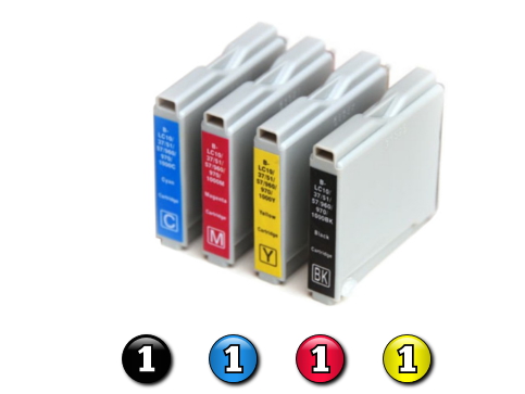 4 Pack Combo Compatible Brother LC57 (1BK/1C/1M/1Y) ink cartridges